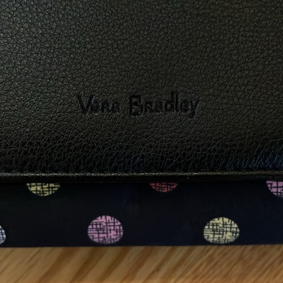 NWOT Vera Bradley Havana Rose Fabric/Faux Leather Polka Dot Wallet - Picture 4 of 8